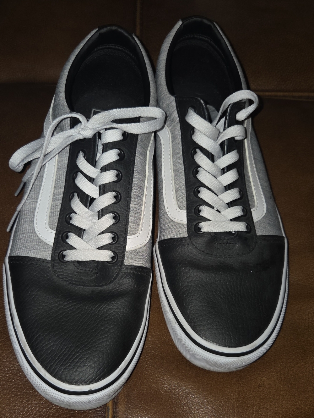 Vans Black and White Low-Top Skate Sneakers